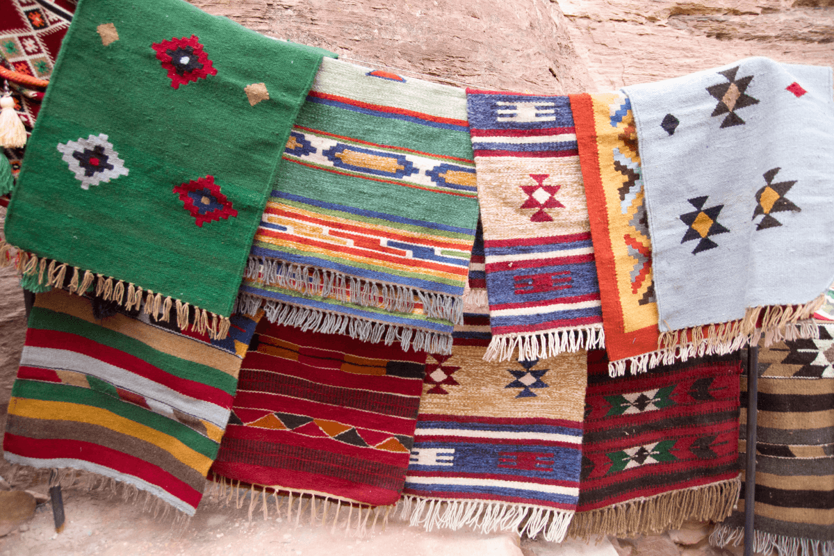 bedouin rugs from Jordan are top souvenirs to take home