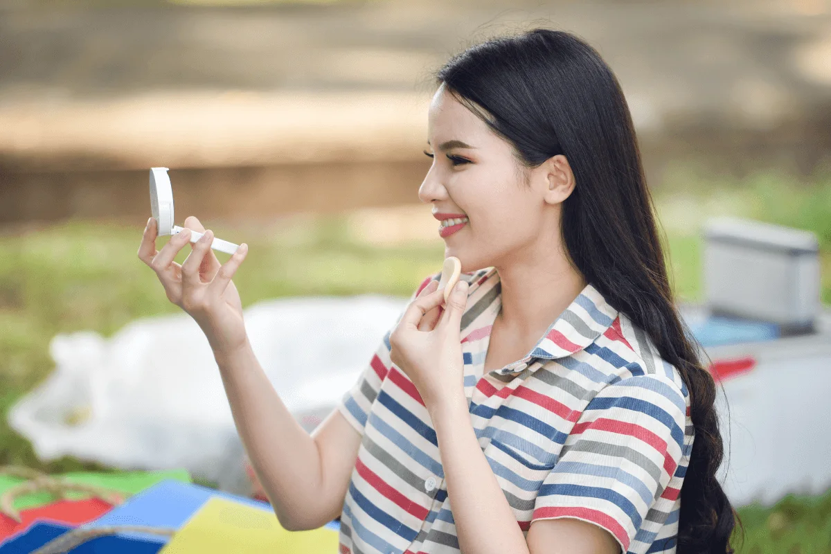 compact mirrors are handy items to pack for a yoga festival