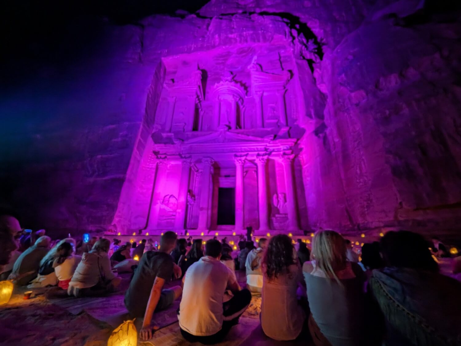 Relaxing at Petra by Night