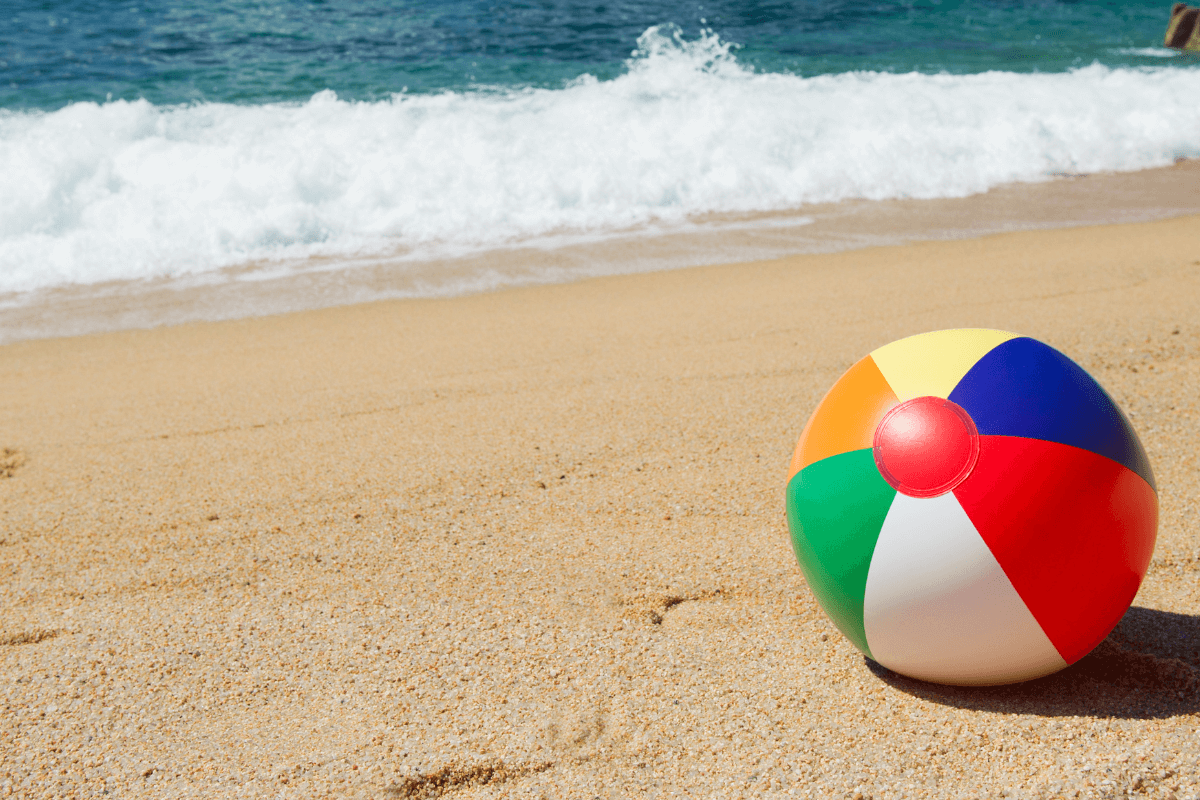 beach balls to add to your family beach packing list