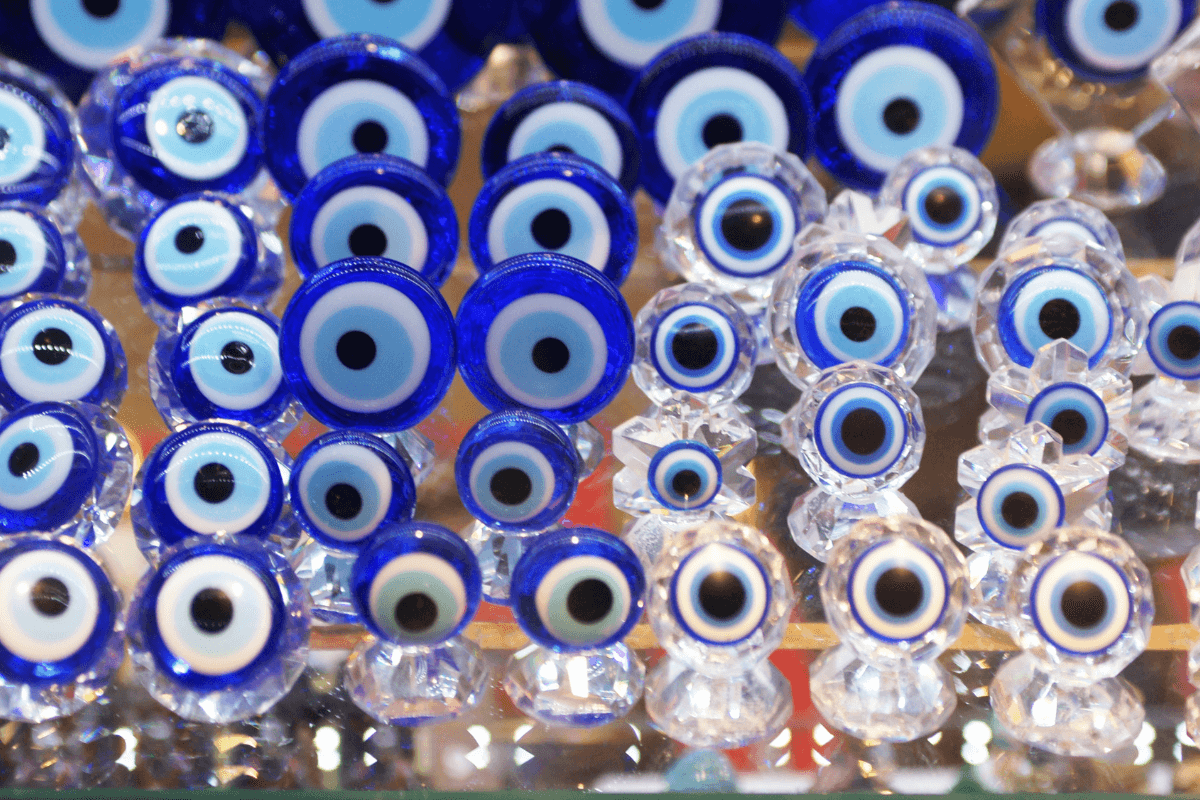 Evil eye talismans are popular souvenirs from Athens as they're part of Greek culture
