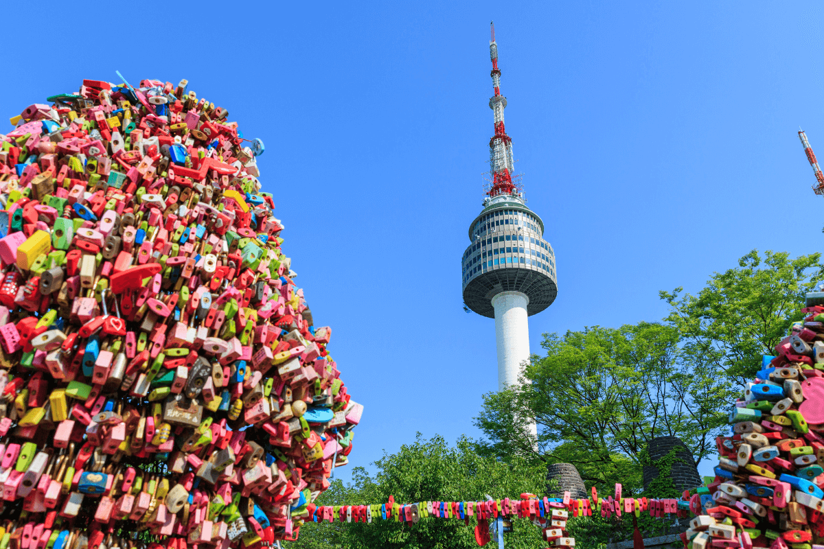 One day in Seoul includes visiting Namsan Seoul Tower