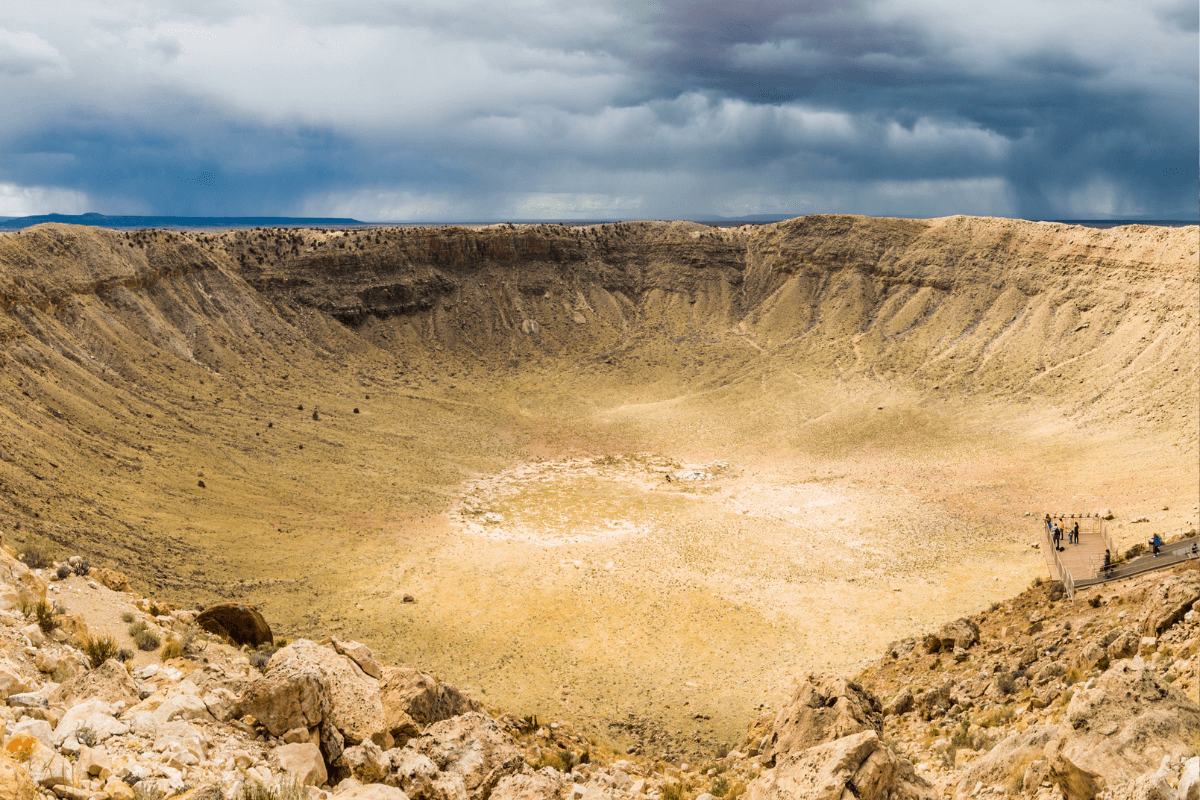 Meteor Crater, Arizona, driving on route 66 to Grand Canyon