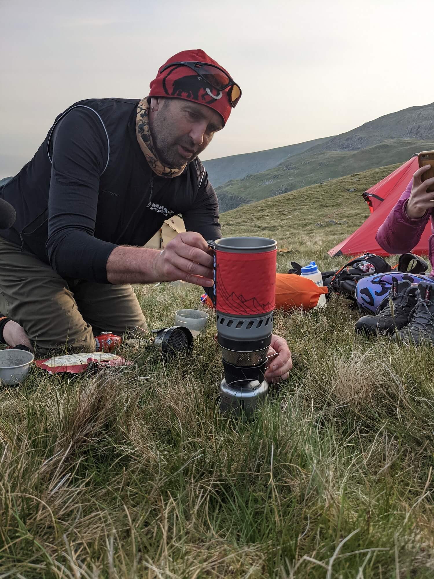 cooking while wild camping