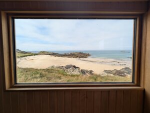 View out over Arch Beach in Alderney