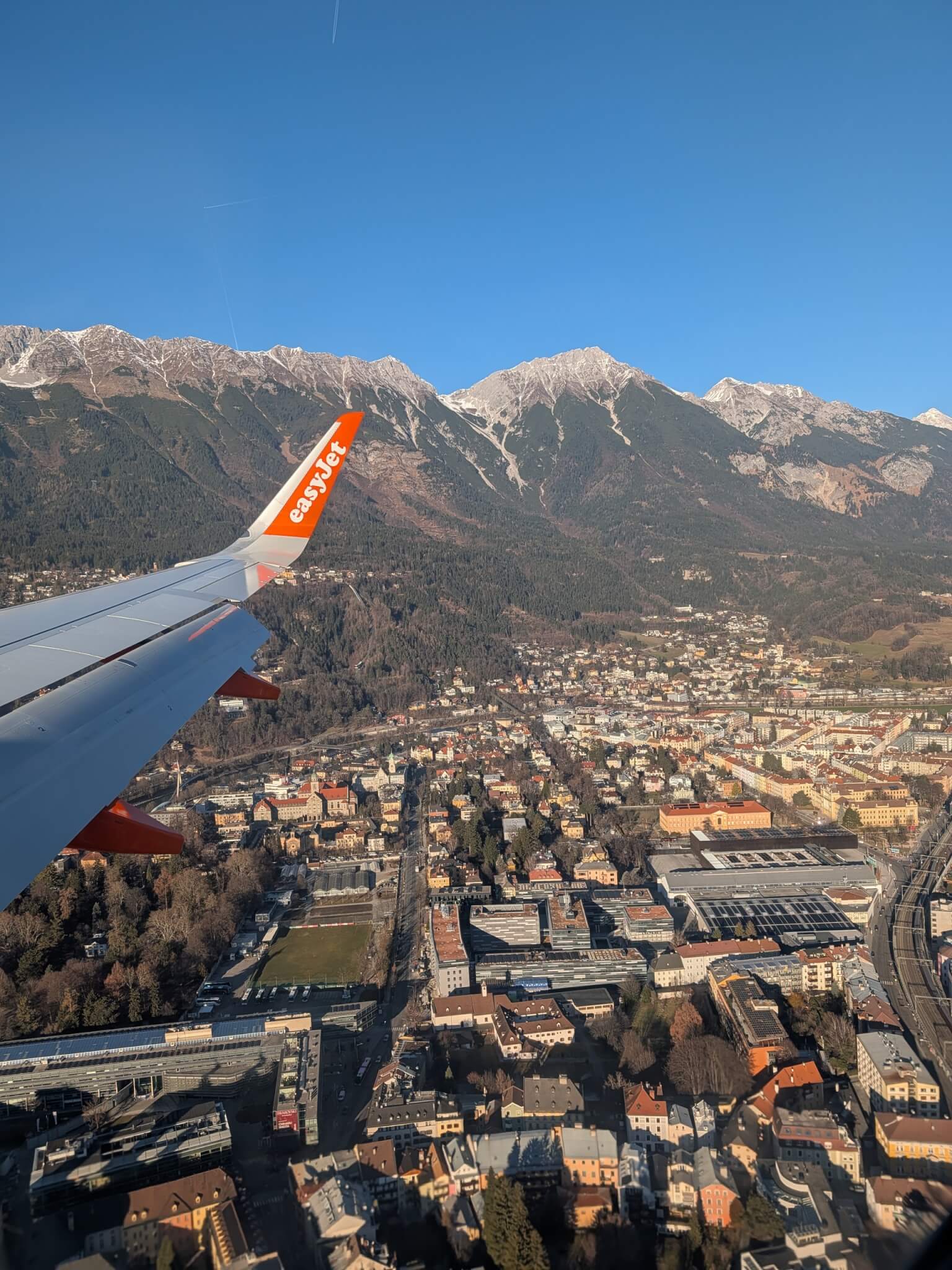 Flying into Innsbruck