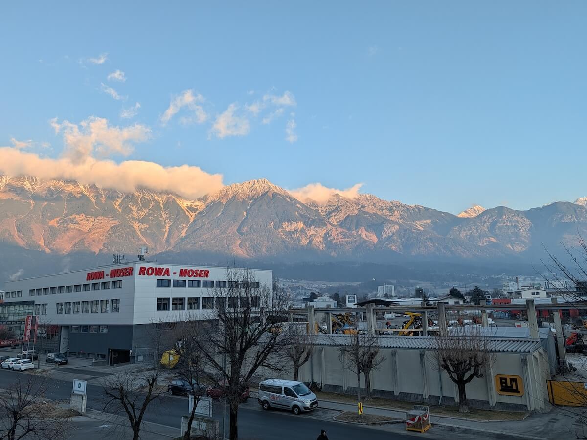 view from our room at the Alphotel