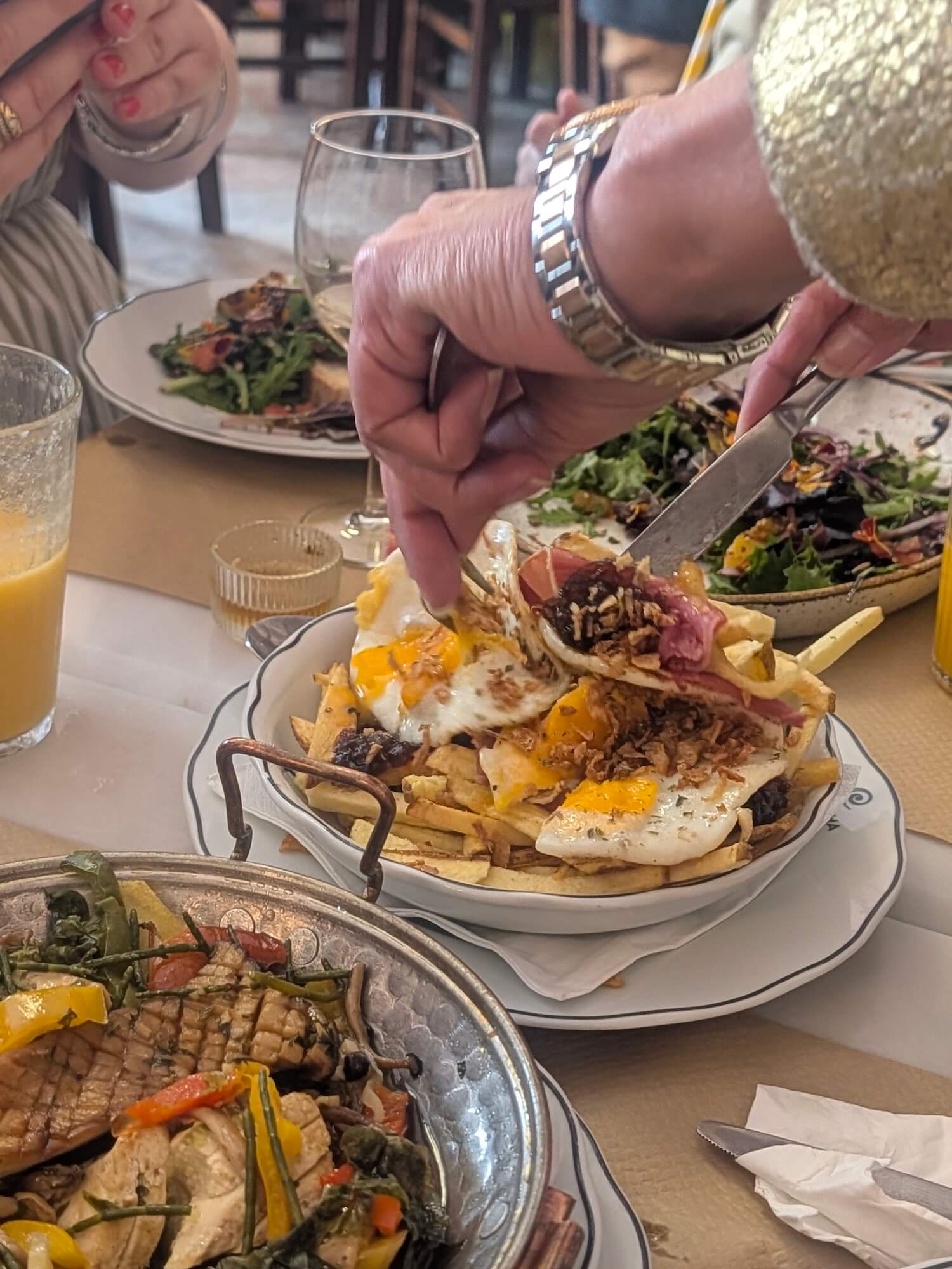 Lunch at Cafe Calchina Loulé, Portugal