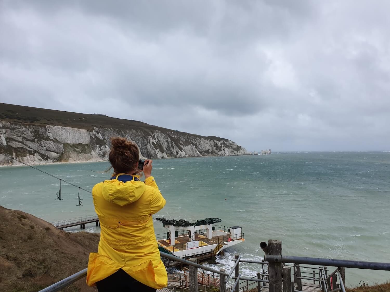 Me looking to the Needles