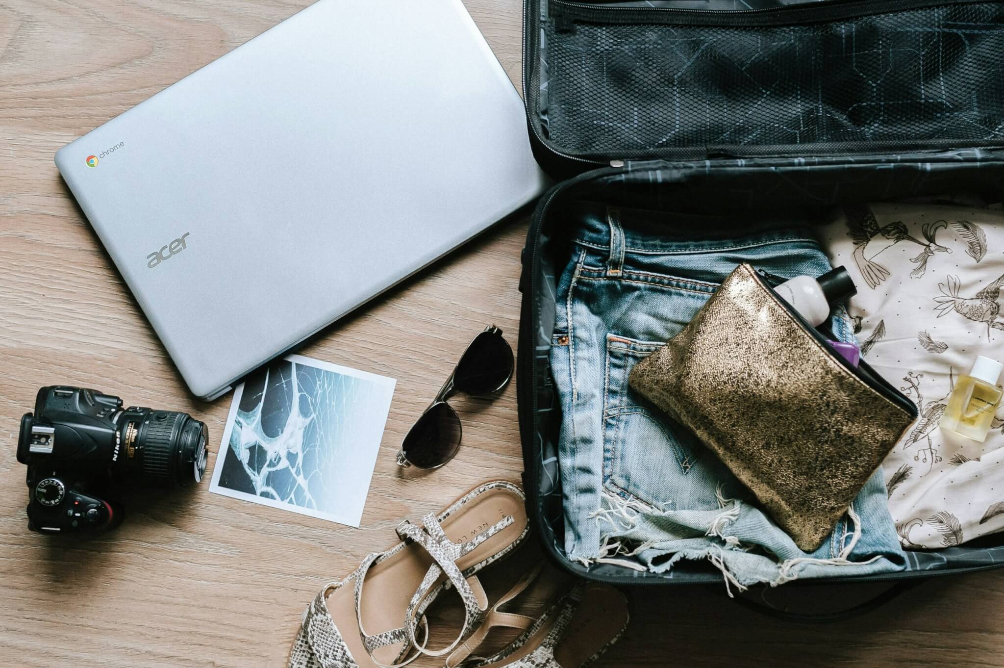 Suitcase of items for packing