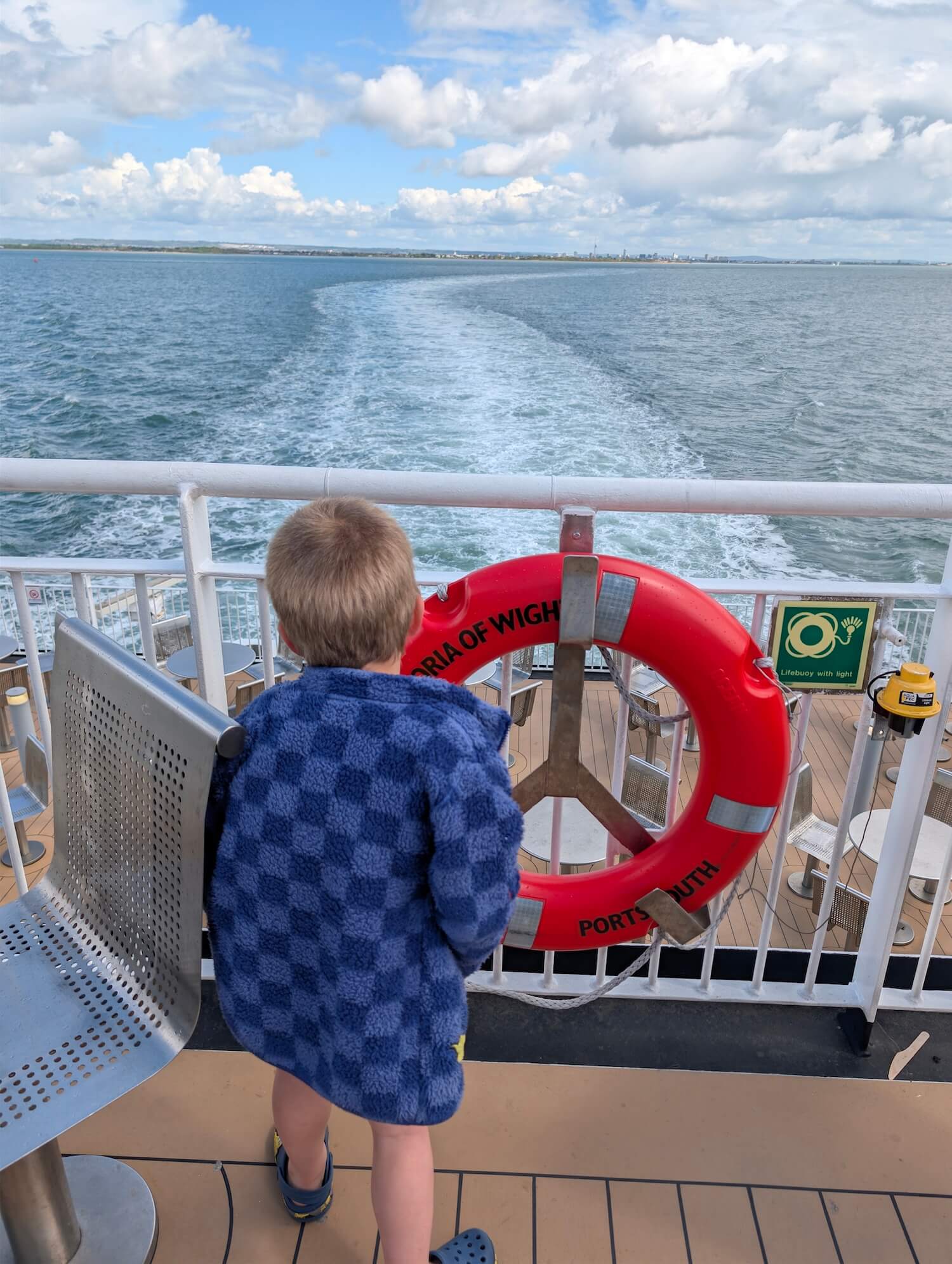 Reggie on the Wightlink ferry