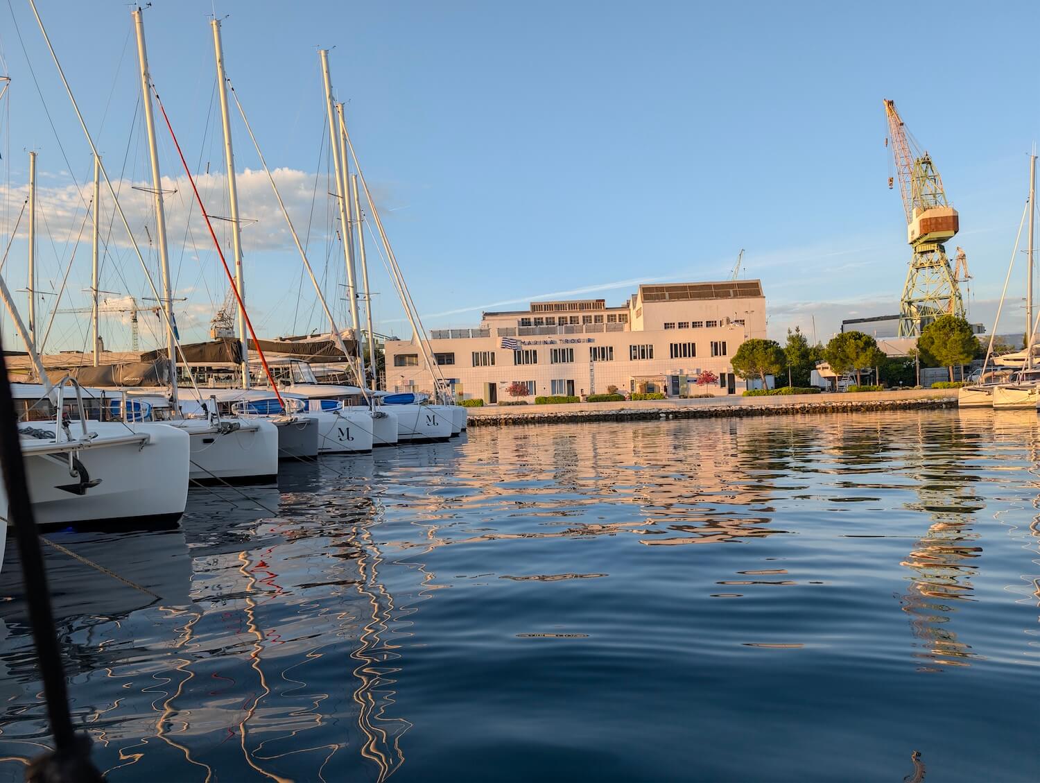 Trogir Marina on the final morning