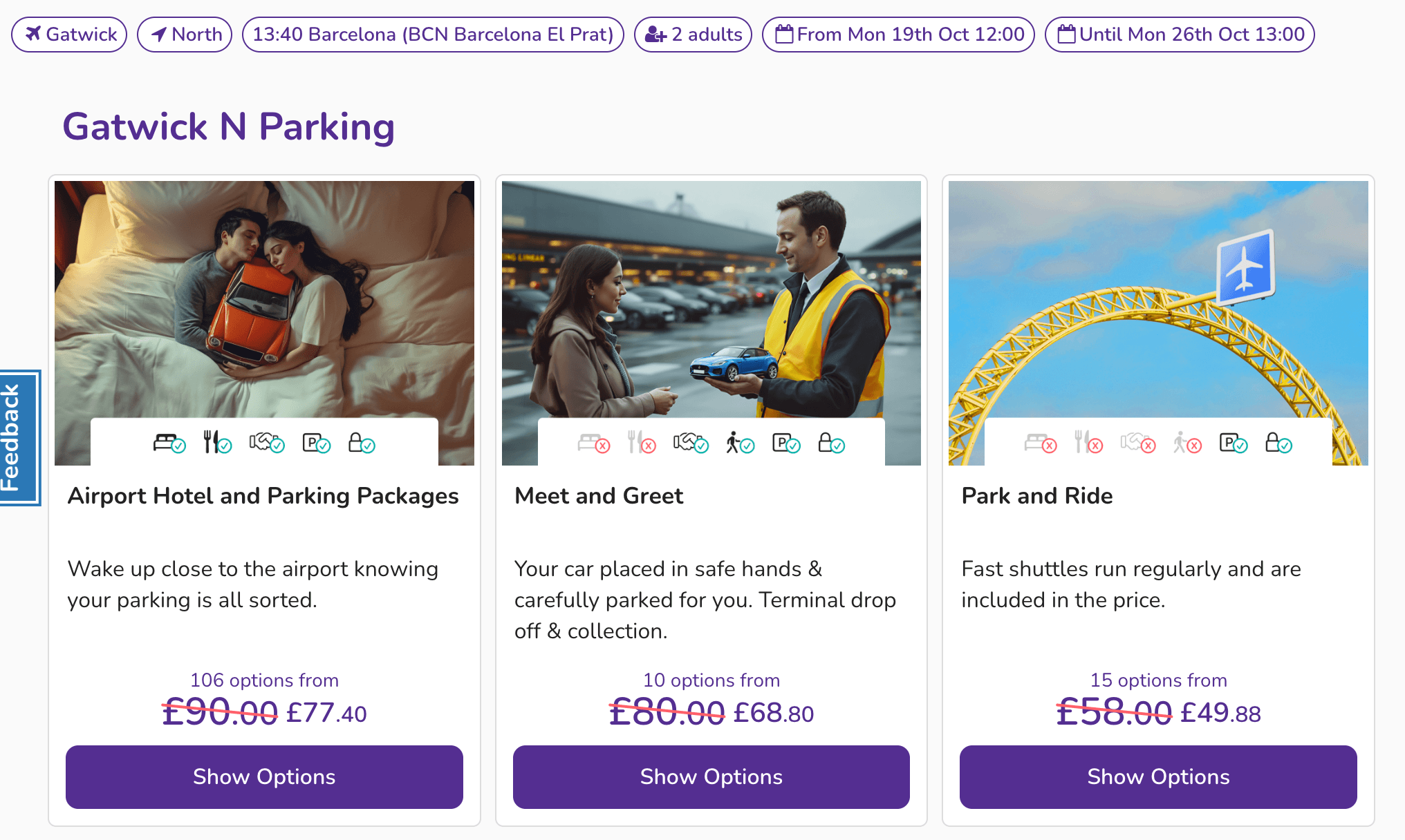 Comparing Gatwick Airport parking